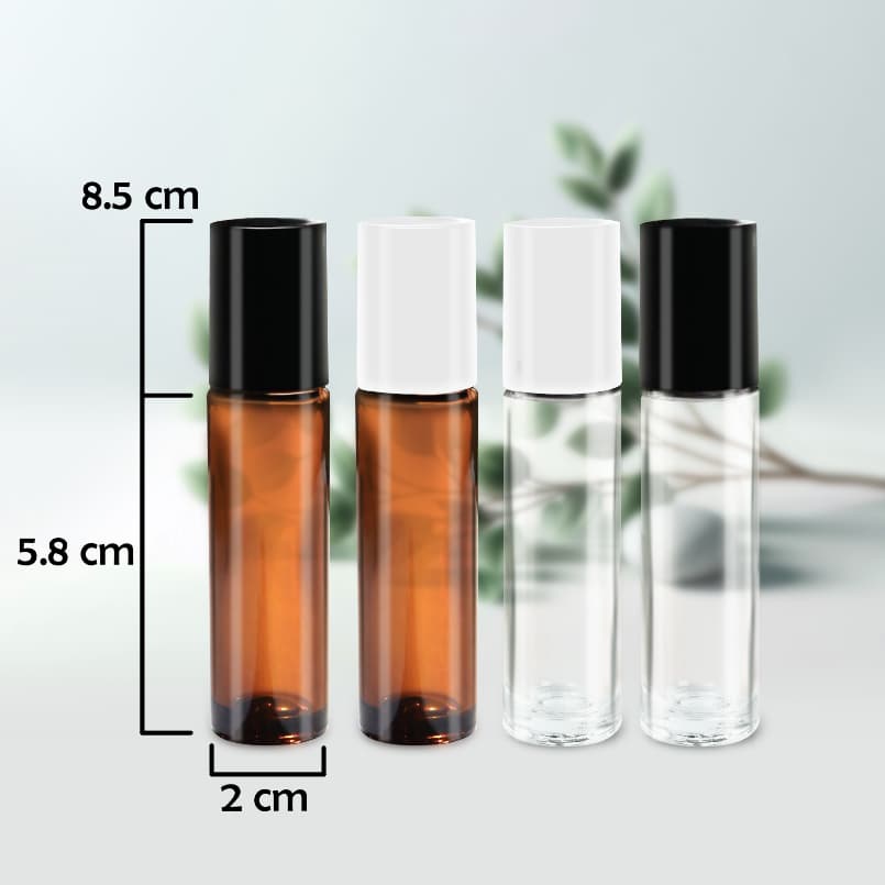 ขวดแก้วแบบหนาพร้อมฝาและลูกกลิ้งเหล็กขนาด10ml ใส่น้ำหอม น้ำมันอโรม่า โรลออนน้ำหอม เป็นรีฟิล แกะเติมได้ พกพาสะดวก รูปที่ 3