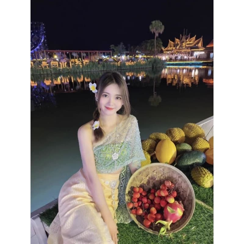 ชุดไทย ชุดไทยสไบงานปัก ปักทอง งานสวยผ้าดี สินค้า รูปที่ 2