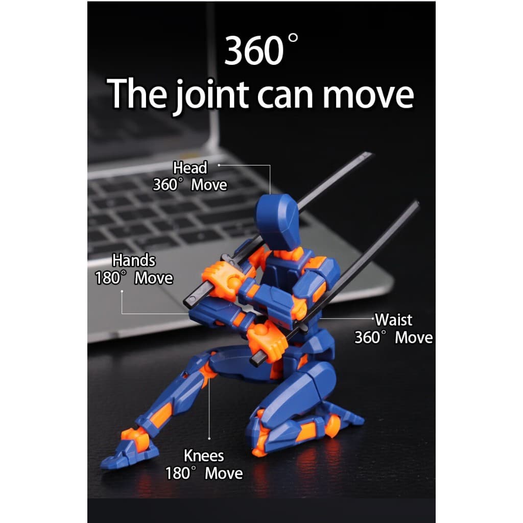 หุ่นยนต์ 3D ข้อต่อขยับได้ ตัวละครอะนิเมะ -ของเล่นปลอม หุ่นยนต์ diy ของเล่นหุ่น robot toy หุ่นยนต์ 13 ข้อต่อ รูปที่ 6