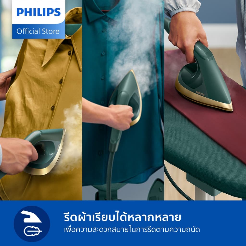 Philips AIS6020 เตารีดแรงดันไอน้ำแบบยืนรีด All-In-One 6 บาร์ Optimal TEMP การันตีไม่มีผ้าไหม้ รับประกัน 2 ปี รูปที่ 5
