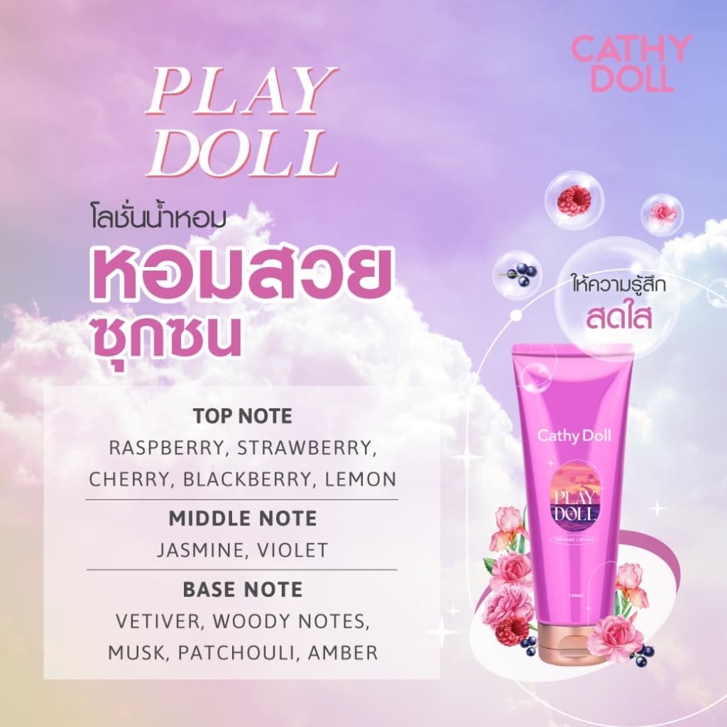 New Series Cathy Doll Perfume Lotion 150ml เคที่ดอลล์ เพอร์ฟูม บอดี้ โลชั่น 150มล รูปที่ 6