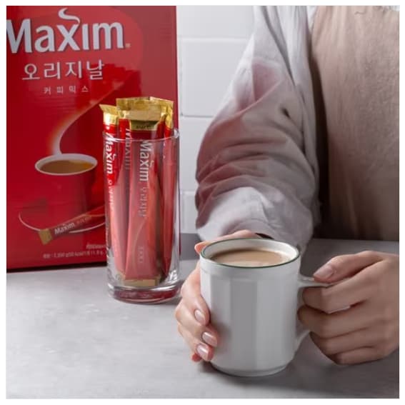 Maxim กาแฟ Maxim Coffee 100 ซอง Mocha Gold Mild นำเข้าจากเกาหลี กาแฟเกาหลีสำเร็จรูป 맥심 รูปที่ 7