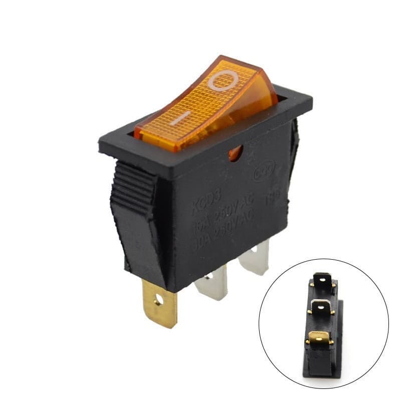 Rocker Power Rocker KCD3 ปุ่มกดเกียร์รูปโยก 2 สวิตช์พร้อมเท้าไฟ 3 220V L222 รูปที่ 4