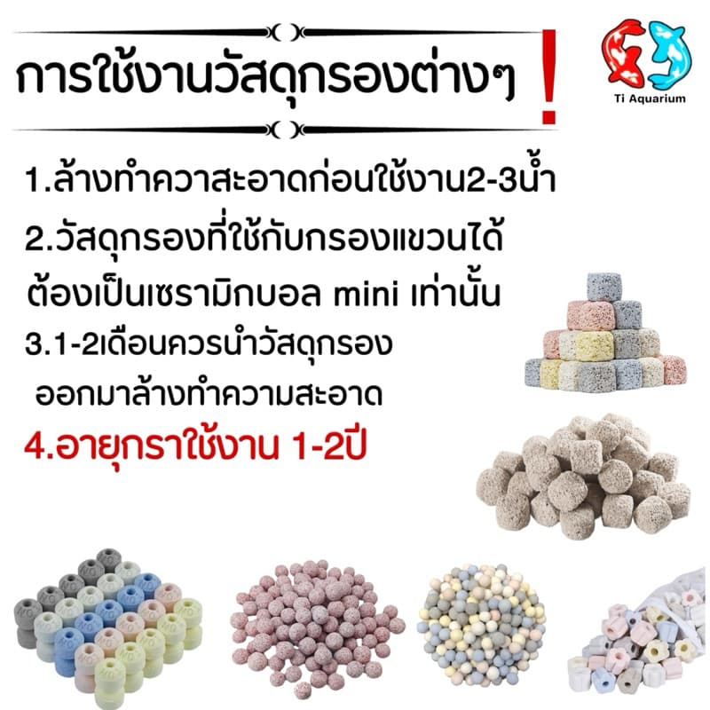 เซรามิกริงค์ 12 in 1 วัสดุกรองตู้ปลา 500g/1kg พร้อมถุงตาข่าย รูปที่ 4