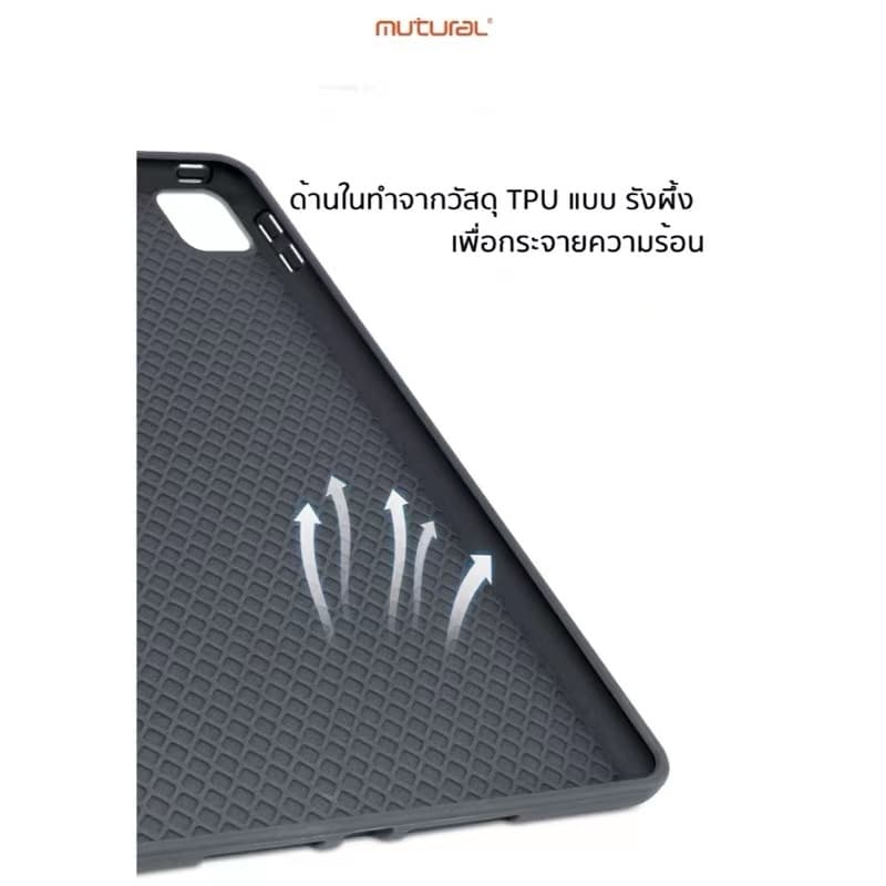 MUTURAL แท้ เคสพับจีบ กระเป๋าใส่ปากกา KK Gen11 Air6/7/8 M4 /Pro 13 2025/ Air5 10.9/Gen9 10.2 รูปที่ 6