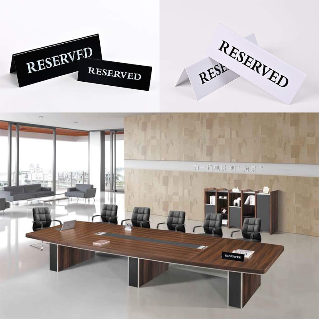 ป้ายจองโต๊ะreserved 15*5ซม.20*7ซม.ป้ายตั้งโต๊ะ อะคริลิค สำหรับร้านอาหาร โรงแรม ร้านกาแฟ รูปที่ 8