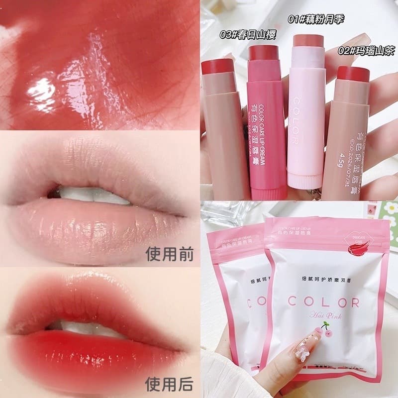 L451 Haipink ลิปบาล์ม เปลี่ยนสี เนื้อแมตต์ บำรุงปากนุ่ม ไม่แห้งแตก ให้ความชุ่มชื้น รูปที่ 1