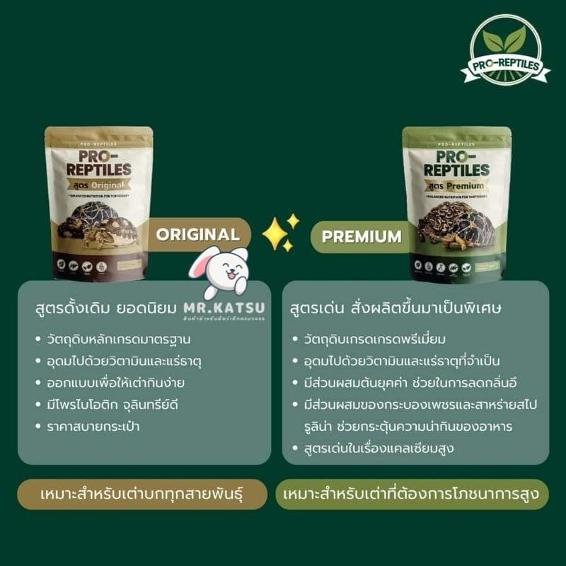 ล็อตใหม่ Pro Reptiles อาหารสำหรับเต่าบก โปรเรพไทล์ สำหรับเต่าบกทุกช่วงวัย รูปที่ 6