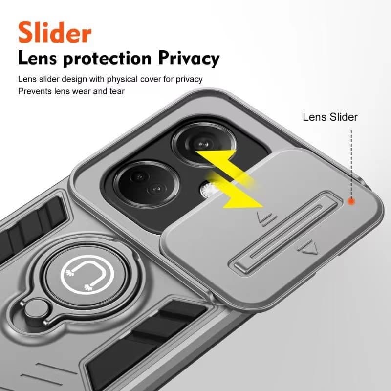 Ring เคสสไลด์กล้อง Case Oppo A6T A6 A6X F31 A6Pro A5I A5 A5X A5Pro A3 A3X Reno11F กันกระแทก เคสขาตั้ง แม่เหล็ก รูปที่ 7