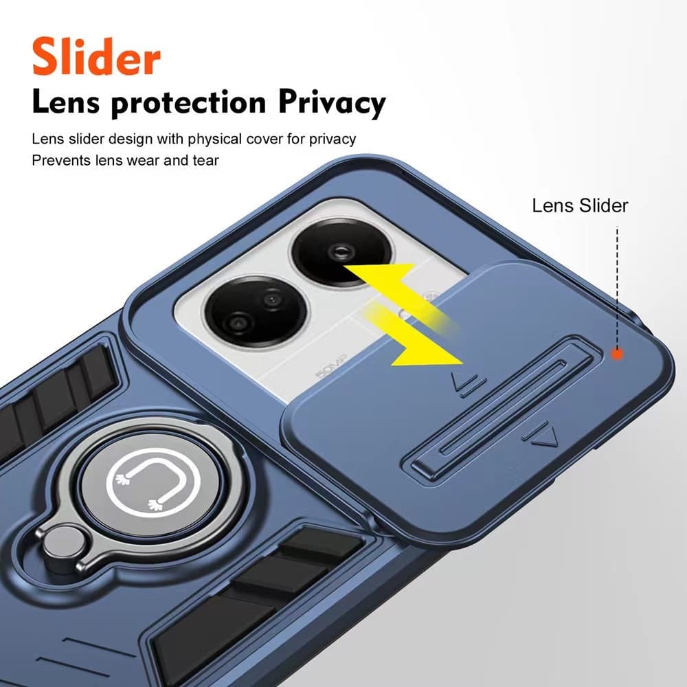 Ring เคสสไลด์กล้อง Case Oppo A6T A6 A6X F31 A6Pro A5I A5 A5X A5Pro A3 A3X Reno11F กันกระแทก เคสขาตั้ง แม่เหล็ก รูปที่ 8