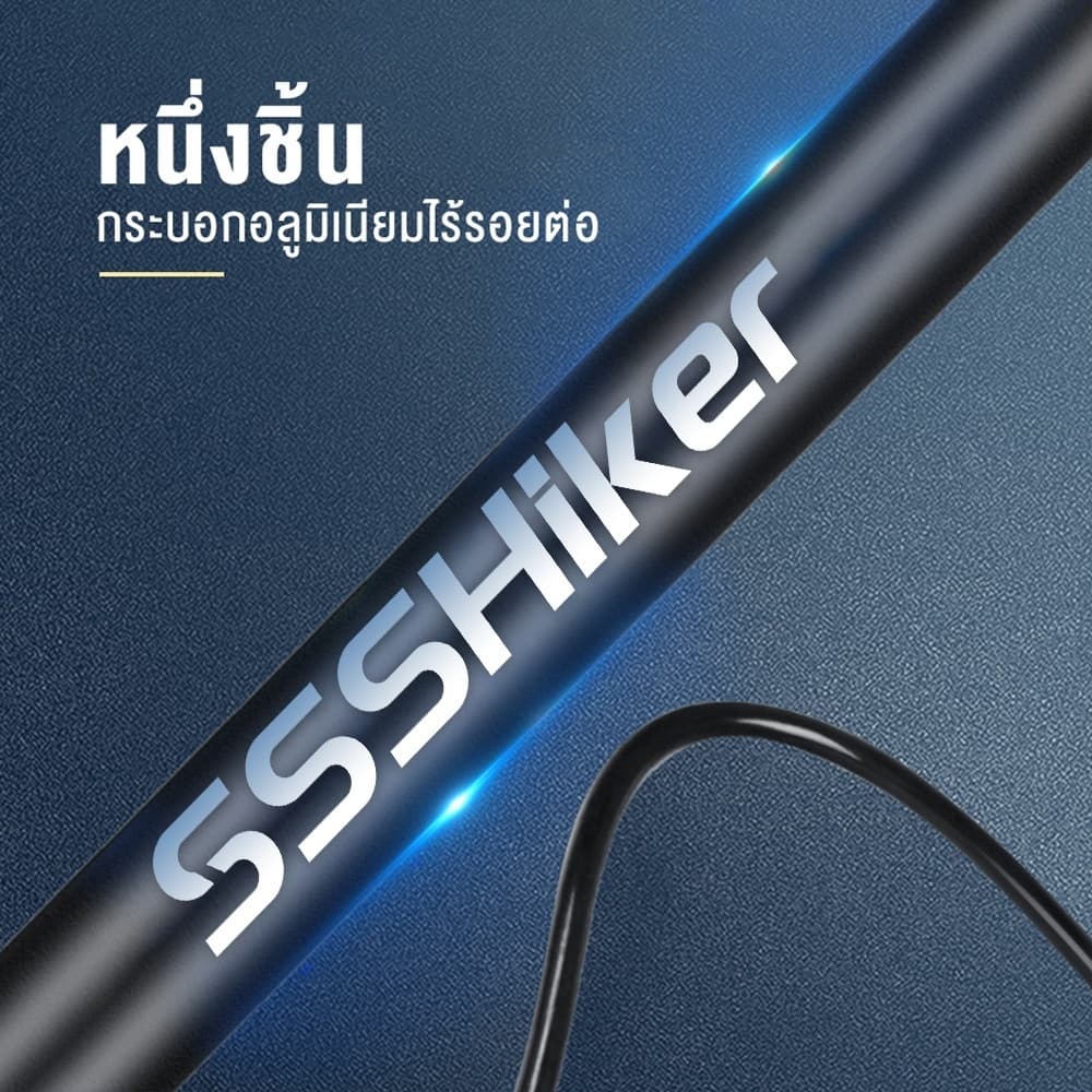 ปั๊มลมยางสูงแรง 160PSI พร้อมมาตรวัดแรงดัน อเนกประสงค์ สำหรับรถยนต์ จักรยานยนต์ จักรยาน รูปที่ 5