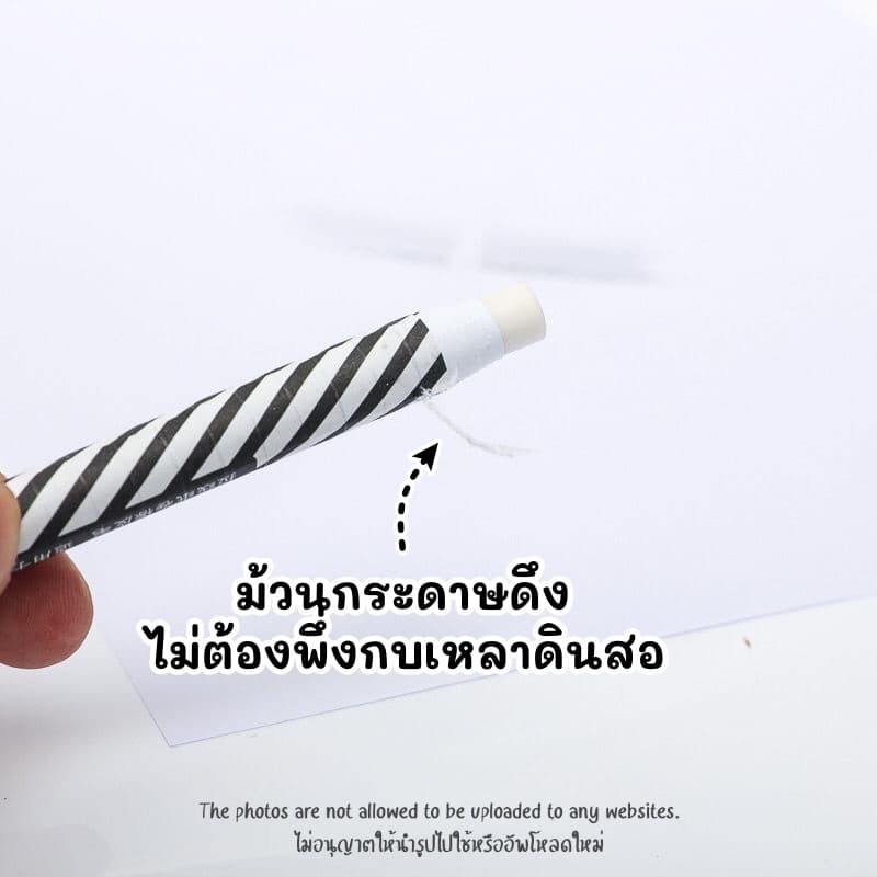 ยางลบกระดาษม้วน 3003 ยางลบรูปแบบดินสอ ยางลบดรออิ้ง ยางลบสเก็ตภาพ ไฮไลท์ยางลบ Paper Roll Cable Rubber pen รูปที่ 2