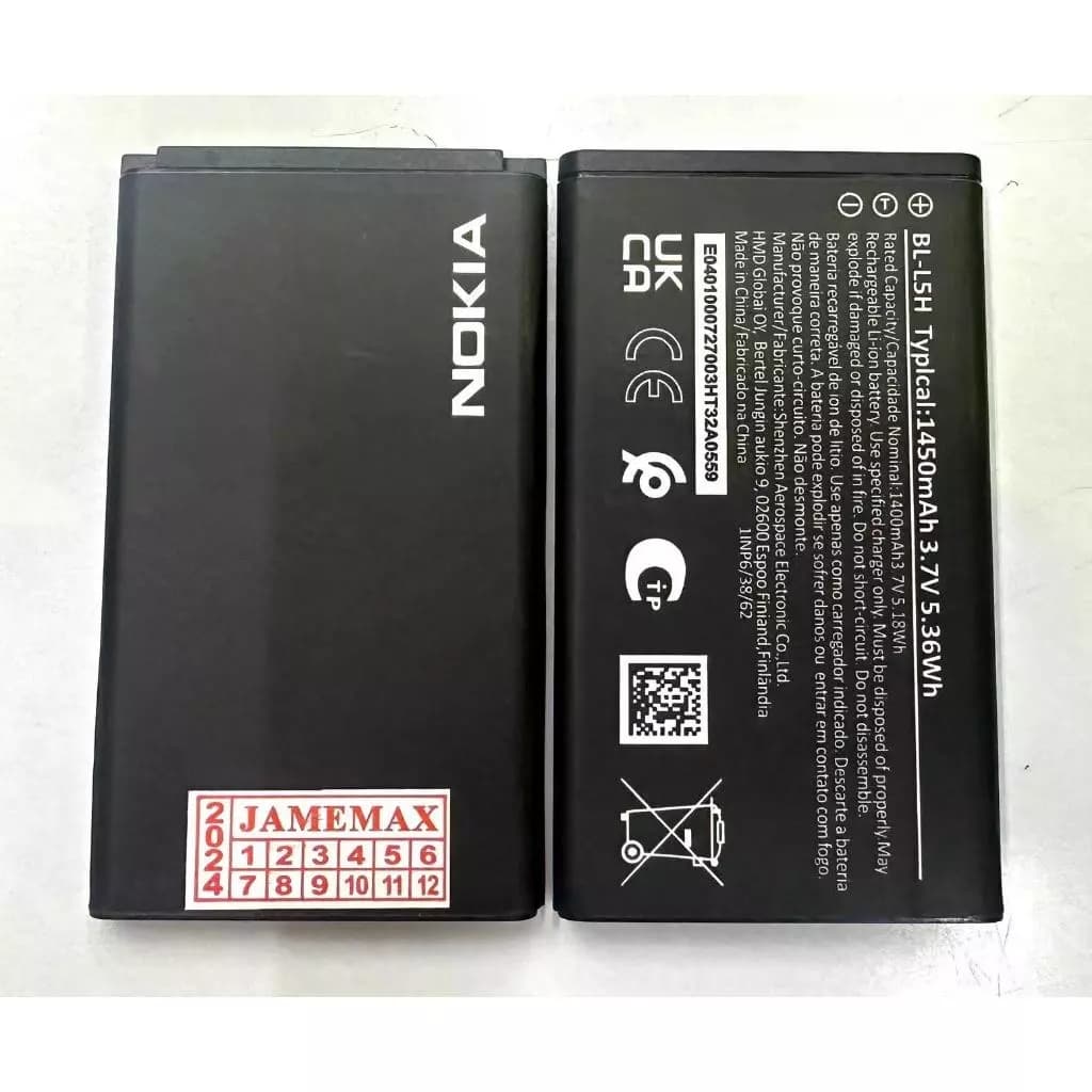 JAMEMAX แบตเตอรี่ Nokia BL-L5H Battery Model BL-L5H ฟรีชุดไขควง hot!!! รูปที่ 2