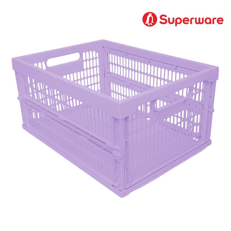 Srithai Superware ลังพลาสติก ตระกร้าพลาสติกพับได้ กล่องใส่ของท้ายรถซ้อนได้ รุ่น T27-A รูปที่ 8