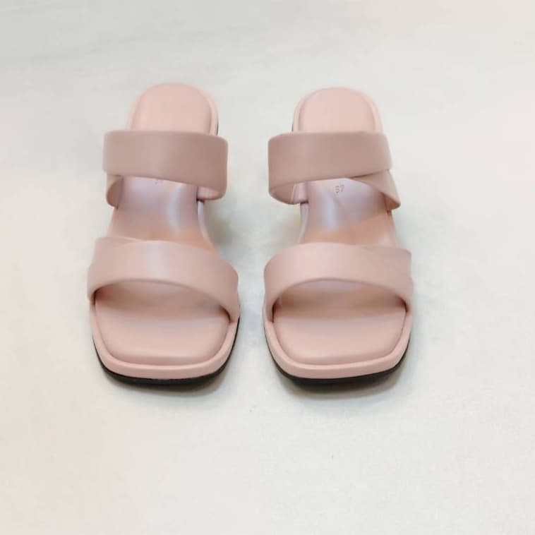 New!!!! รองเท้าส้นสูง 2.5 นิ้ว พื้นรองเท้านิ่ม หนัง PU อย่างดี แบบสวมใส่สบายมาก ผลิตในไทย รูปที่ 7