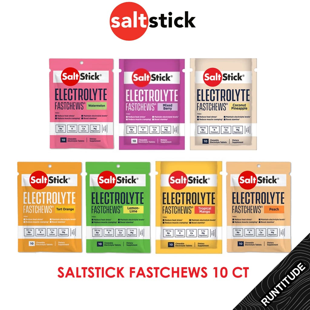 Saltstick Fastchew เกลือแร่เม็ด แบบเคี้ยว ซอง : 10 ชิ้น กันตะคริว ชดเชยเกลือแร่ เก็บรักษาได้นาน รูปที่ 1