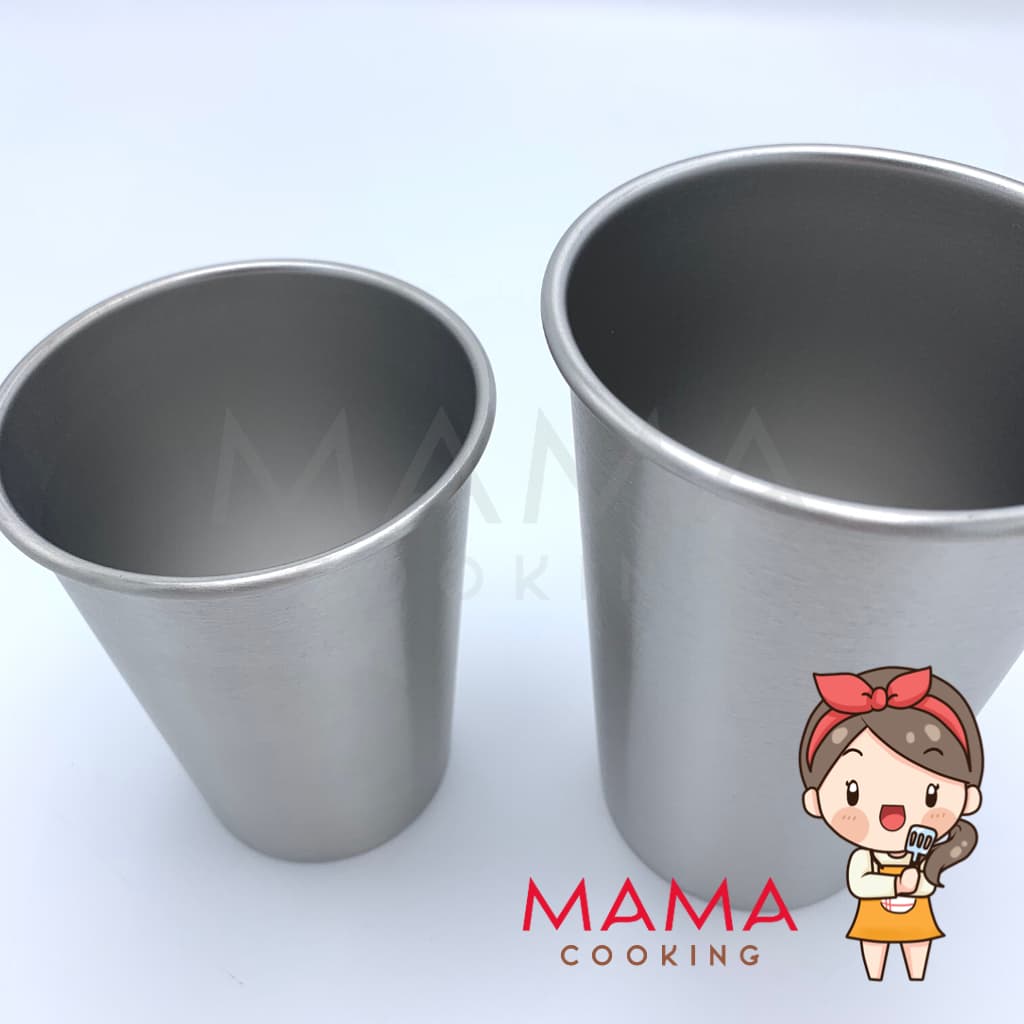 Mama Cooking - แก้วสแตนเลส 304 ขนาด 175, 300, 350, 500 ml แพ็ค 5ชิ้น แก้วน้ำ แข็งแรง ทนทาน กันกระแทก รูปที่ 3