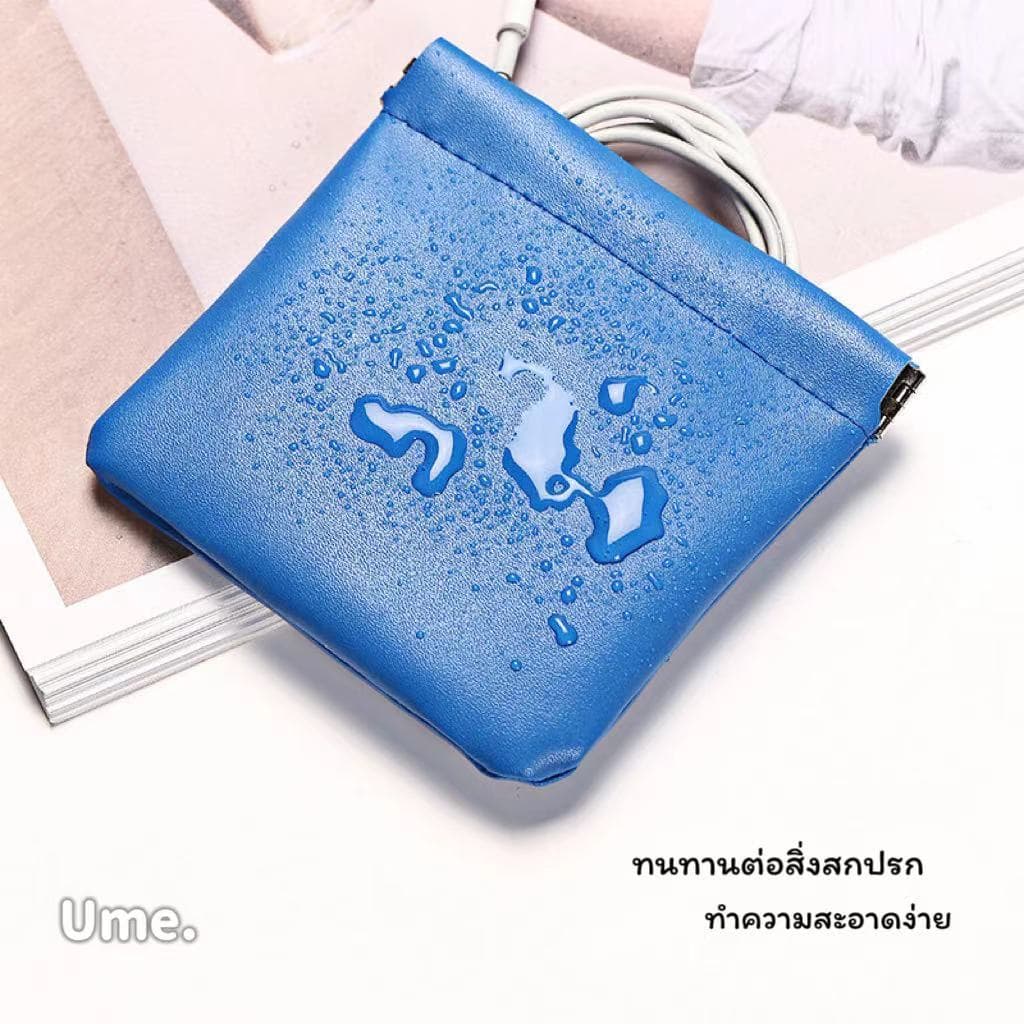 ถุงเก็บของ ขนาดพกพา เก็บเงิน เก็บหูฟัง เป็นหนัง กันน้ำ กันเหงื่อ ซองเก็บของ ขนาดเล็ก ถุงเก็บเคส รูปที่ 3