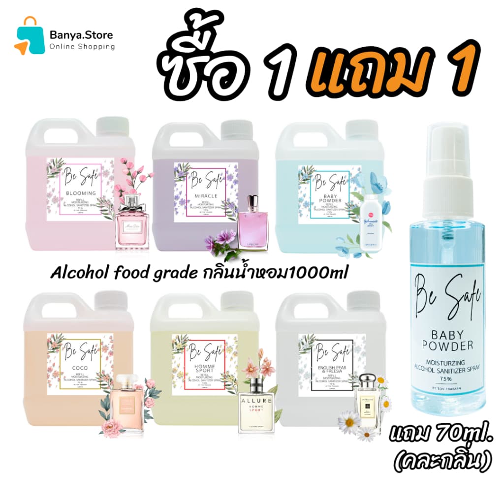 รีฟิลแอลกอฮอล์ Food Grade กลิ่นเค้าเตอร์แบรนด์ ขนาด 1 ลิตร แถมฟรีขวด70ml. รูปที่ 8