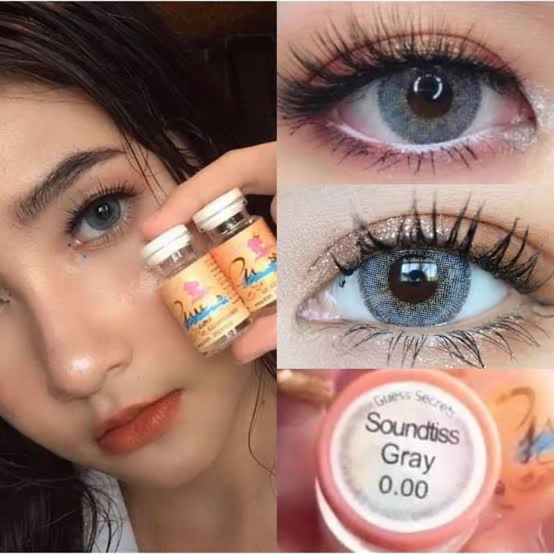 คอนแทคเลนส์ Soundtiss Gray - Gaezz Secret สีเทาขนาดตาโต มีสายตาถึง -7.00 รูปที่ 6
