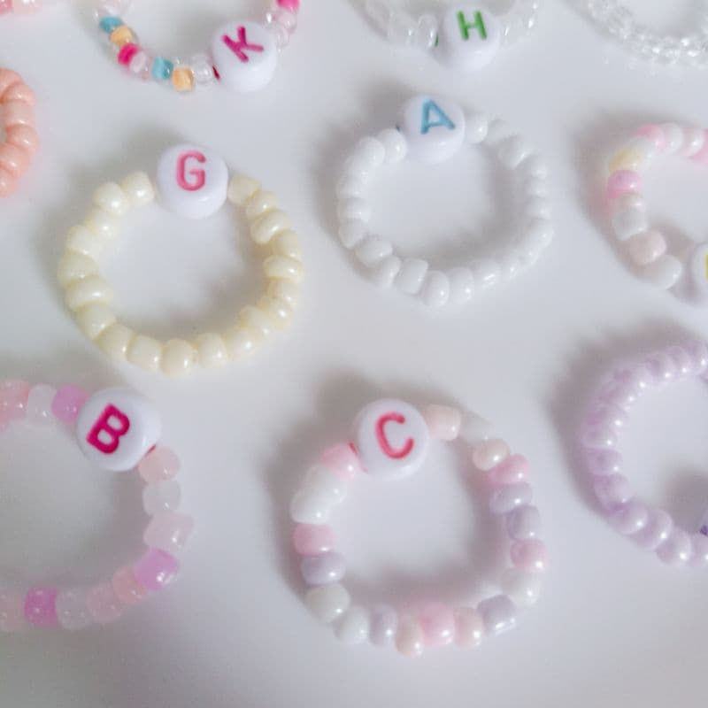 แหวนลูกปัดตัวอักษร A-Z รูปที่ 3