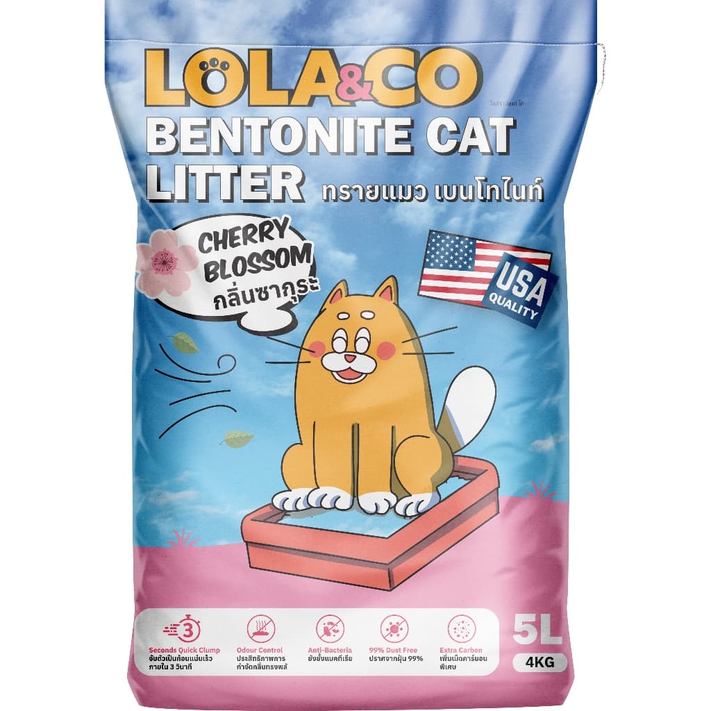 Lola & Co ทรายแมว Bentonite ขนาด 5ลิตร และ 10ลิตร รูปที่ 2