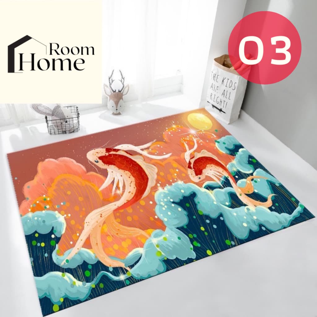 พรม พรม3Dห้องครัว 40X60 cm พรมปูพื้นในห้องครัว พรมเช็ดเท้า พรมปูพื้น ซับน้ำได้ดี ยางกันลื่น รูปที่ 4