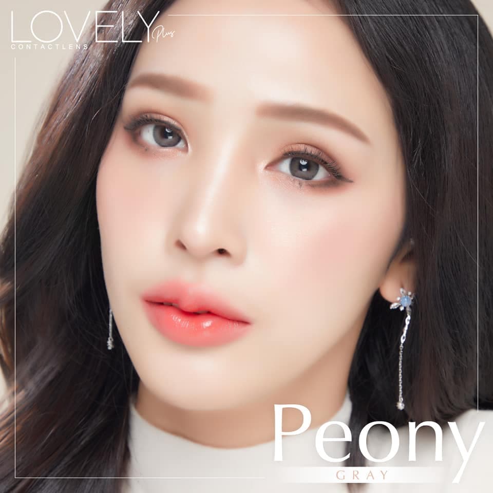 คอนแทคเลนส์ ขนาดมินิBrown/Gray Peony รูปที่ 5