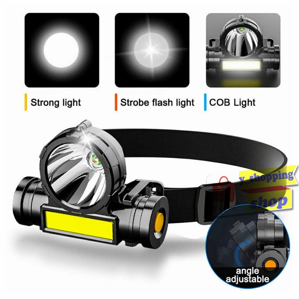 L-108 flashlightพกพา ไฟฉายคาดหัว ตัวเล็ก สว่างมากUSB Rechargeable 3โหมด รูปที่ 1