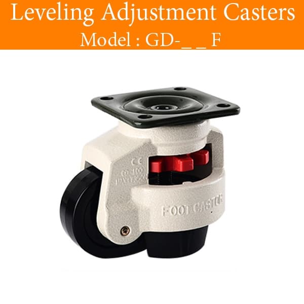 " GD-F " Leveling Adjustment Caster ล้อปรับระดับได้ ล้อเลื่อนติดเครื่องจักร ล้อโหลดต่ำรับน้ำหนักสูง แป้นสี่เหลี่ยม รูปที่ 3