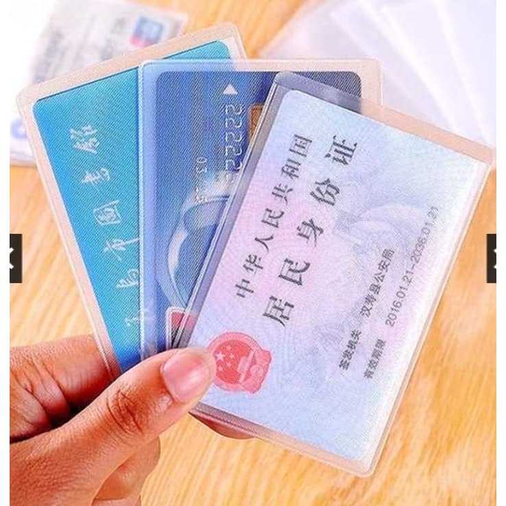 1 ชิ้น ปกบัตร PVC ปกบัตร IC เคลือบด้าน ป้องกันแม่เหล็ก บัตรประจําตัว รูปที่ 3