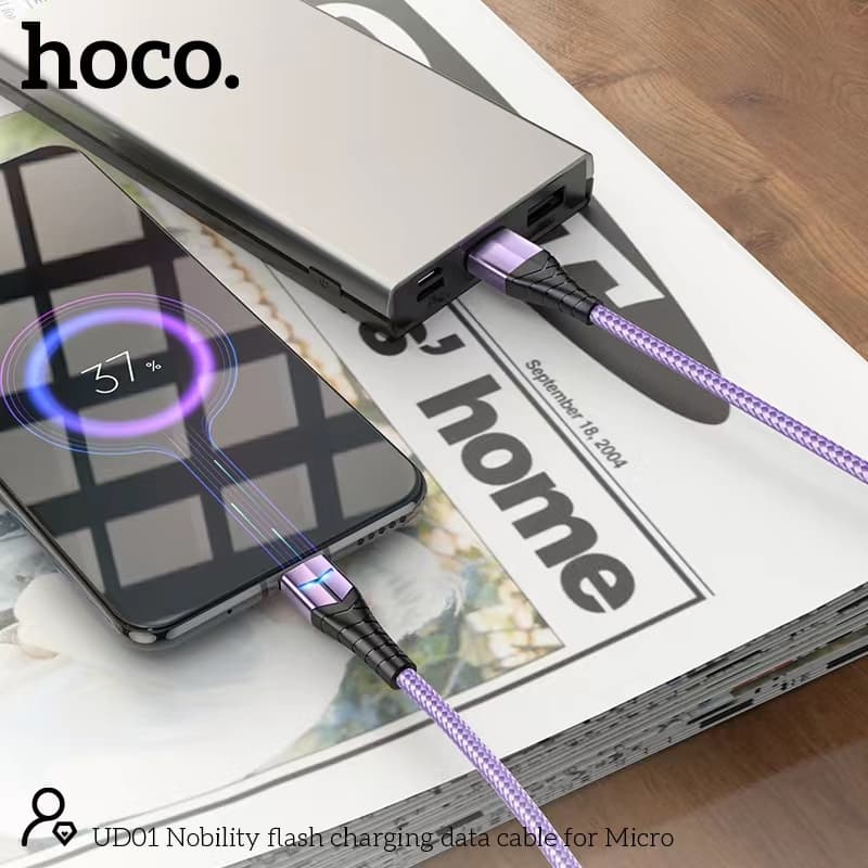 NEW!!! สายชาร์จ HOCO UD01 ยาว 1.2M ชาร์จเร็ว 5A MAX ชาร์จเร็ว สำหรับ Micro/Type-C/iOS สายถัก ไนล่อน คุณภาพสูง สายชาร์จ รูปที่ 6
