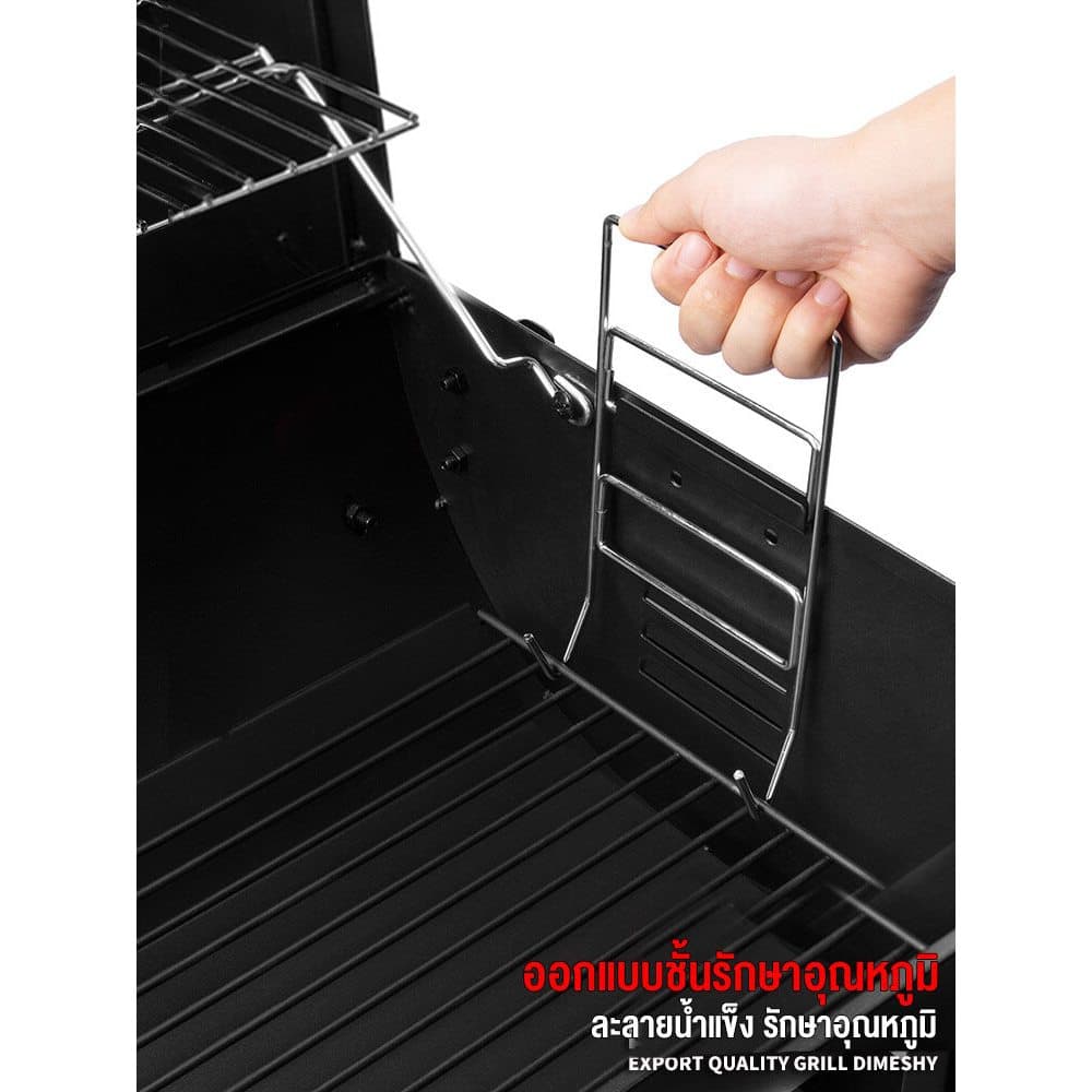 BBQ เตาถ่านปิ้งย่าง เตาปิ้งย่างชั้นวางคู่ เตาย่างบาร์บีคิว bbq Grill Charcoal สามารถพับเก็บได้ สะดวก เหมาะแก่การทำปิ้งย่ รูปที่ 8