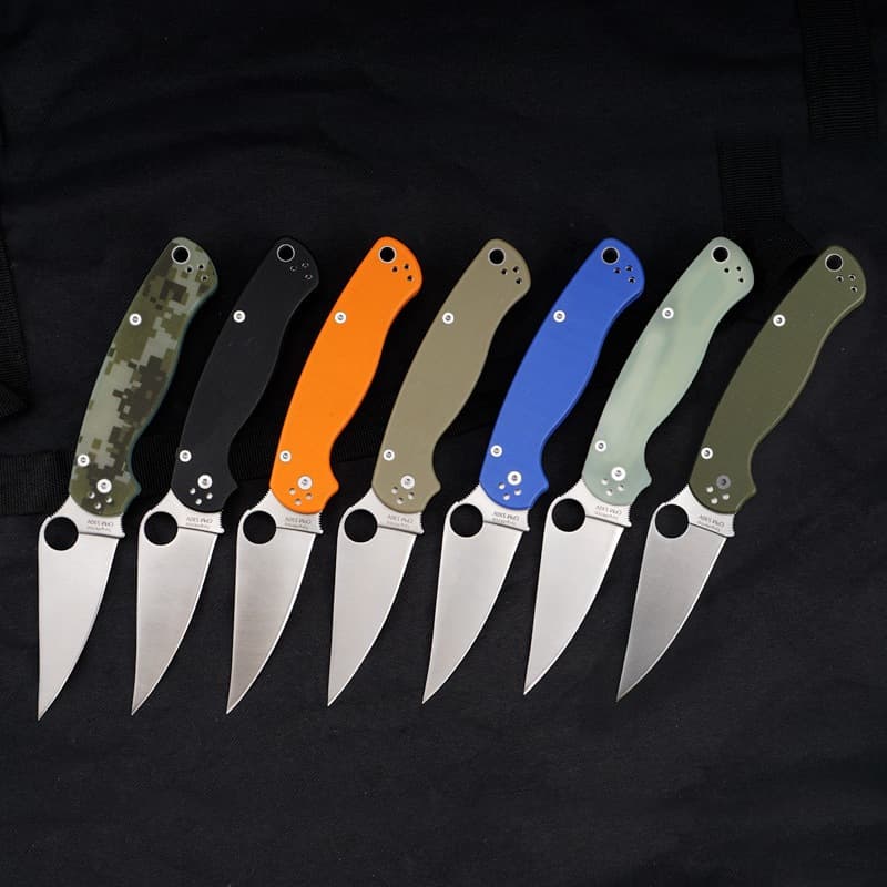 มีดพับ Spyderco รุ่นC81 วัสดุด้ามจับG10 ด้ามจับเครฟล่า ตั้งแคมป์ มีดพกเดินป่า มีดแมงมุม รูปที่ 8