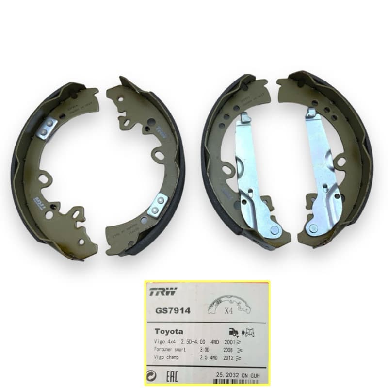 ผ้าเบรคหลัง ดรัม ก้ามเบรคหลัง Toyota Vigo preruner 4wd , Revo 4wd Fortuner ปี 2004-2021 TRW รหัส GS7914 รูปที่ 2