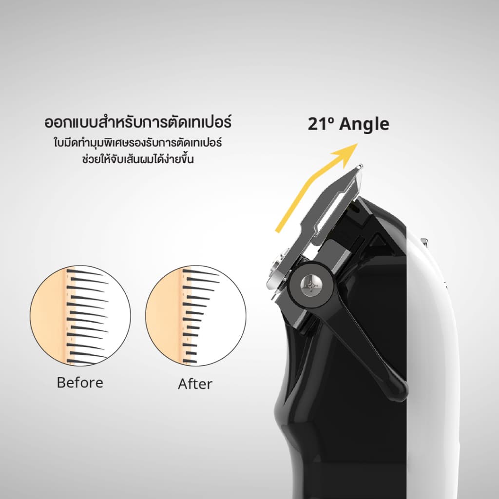 แท้100% Wahl USA ปัตตาเลี่ยน มีใบรับประกัน ใช้งานทนทาน ตัดผม เครื่องแรง วอลล์ แบตเตอเลี่ยน มีฟันรอง ตัดง่าย ปรับฟันได้ รูปที่ 9