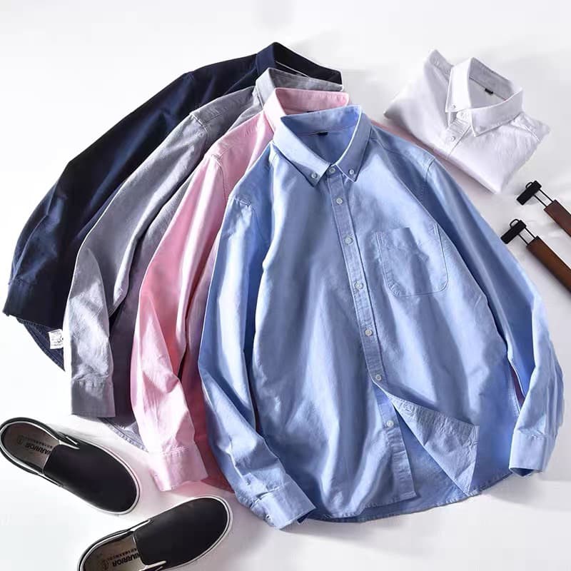 เสื้อเชิ้ตคอปกแขนยาว 5สี เสื้อเชิ้ตไซส์ใหญ่ เสื้อเชิ้ตผู้ชายไซส์ใหญ่ รูปที่ 3