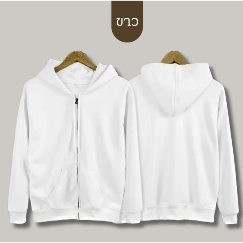 เสื้อแขนขาว เสื้อคลุมกันแดด รุ่นสีพื้น เรียบง่าย รูปที่ 4