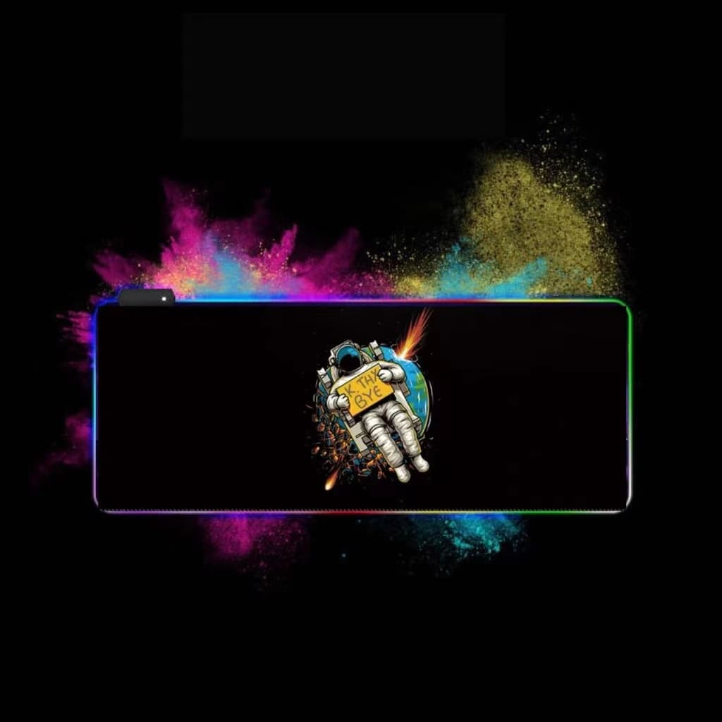 แผ่นรองเมาส์มีไฟ GMS-wt-5 Gaming Mouse Pad RGB 7colors เปลี่ยนไฟได้ 14 โหมด รูปที่ 4