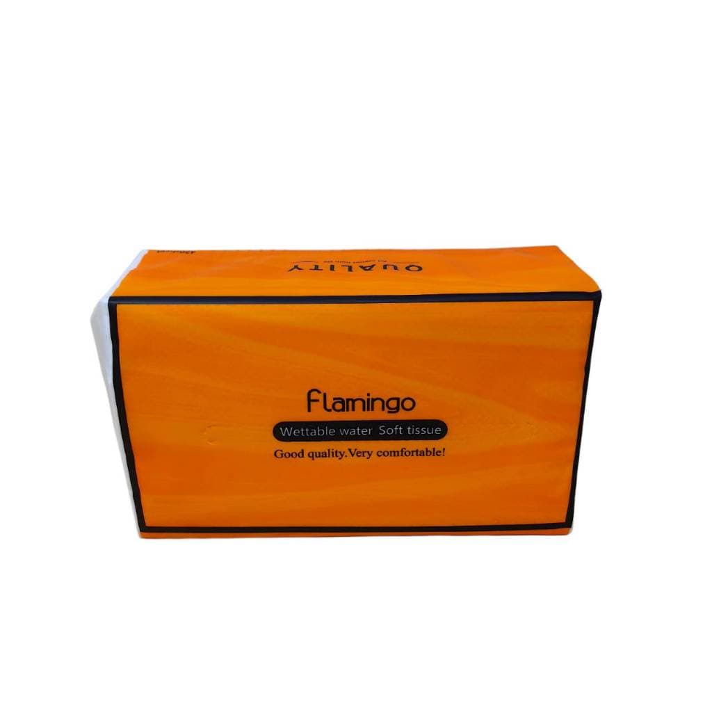 HOME818 ทิชชูแบบดึงแขวนได้ [ 1ห่อ260ดึง ]  กระดาษทิชชู (สีส้ม) หนา4ชั้น