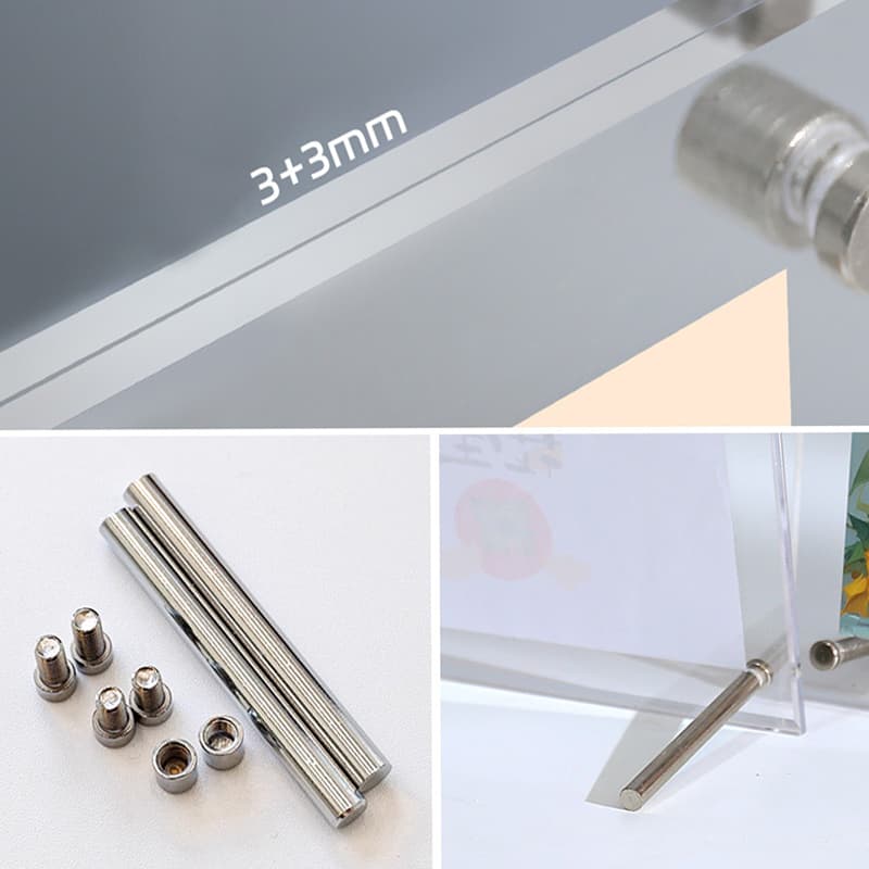 กรอบรูปอะคริลิค กรอบรูป สามารถวางในแนวตั้งหรือแนวนอน ใสและโปร่งใส ขนาด 6Inch A4 รูปที่ 6