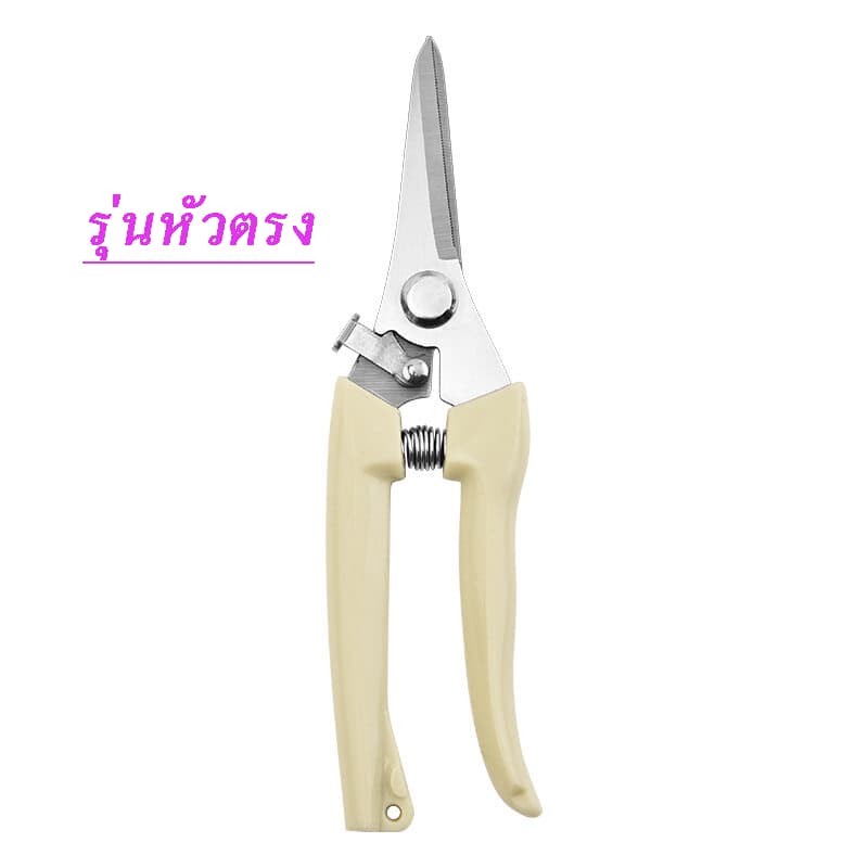กรรไกรตัดกิ่งไม้ปากโค้งและปากตรง กรรไกรทำสวน กรรไกรแต่งกิ่ง แบบสเตนเลส ด้ามPEอย่างดี รูปที่ 6