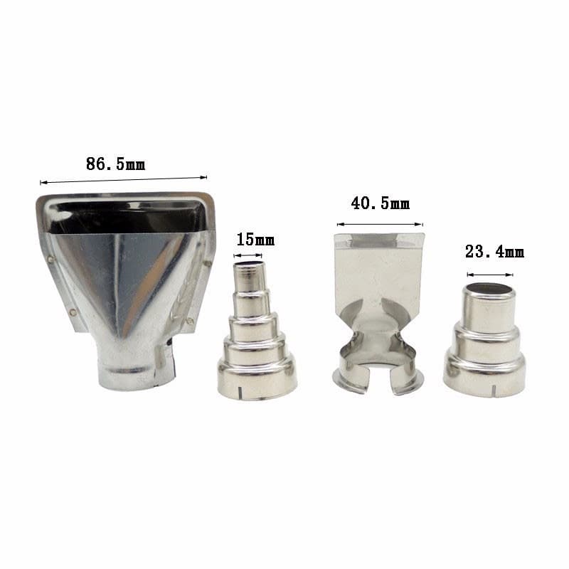 4ชิ้น หัวเป่าลมร้อนสแตนเลส ใช้กับปืนเป่าฟิล์ม อุปกรณ์เครื่องมือช่างถนัดมือ อุปกรณ์เสริมปืนลมร้อนไฟฟ้า รูปที่ 2