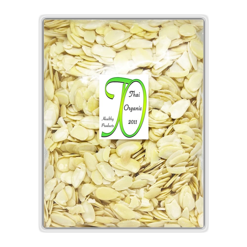 อัลมอนด์สไลด์ ดิบ เต็มแผ่น 250 กรัม Slices Almond Raw 250 g. AA+ สินค้านำเข้าจากอเมริกา สด ใหม่ สวย รูปที่ 3