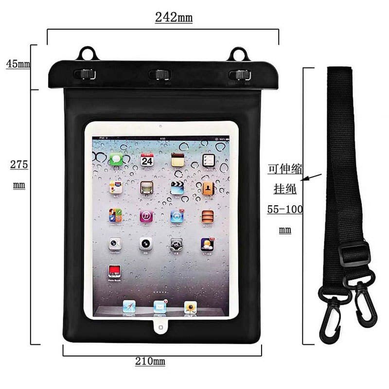 รุ่นใหม่ ซองกันน้ำ ipad กระเป๋ากันน้ำ ขนาดใหญ่ ใช้ได้กับโทรศัพท์มือถือทุกรุ่น ใส่ของได้หลายอย่าง เล่นน้ำสงกรานต์ IPX8 รูปที่ 6