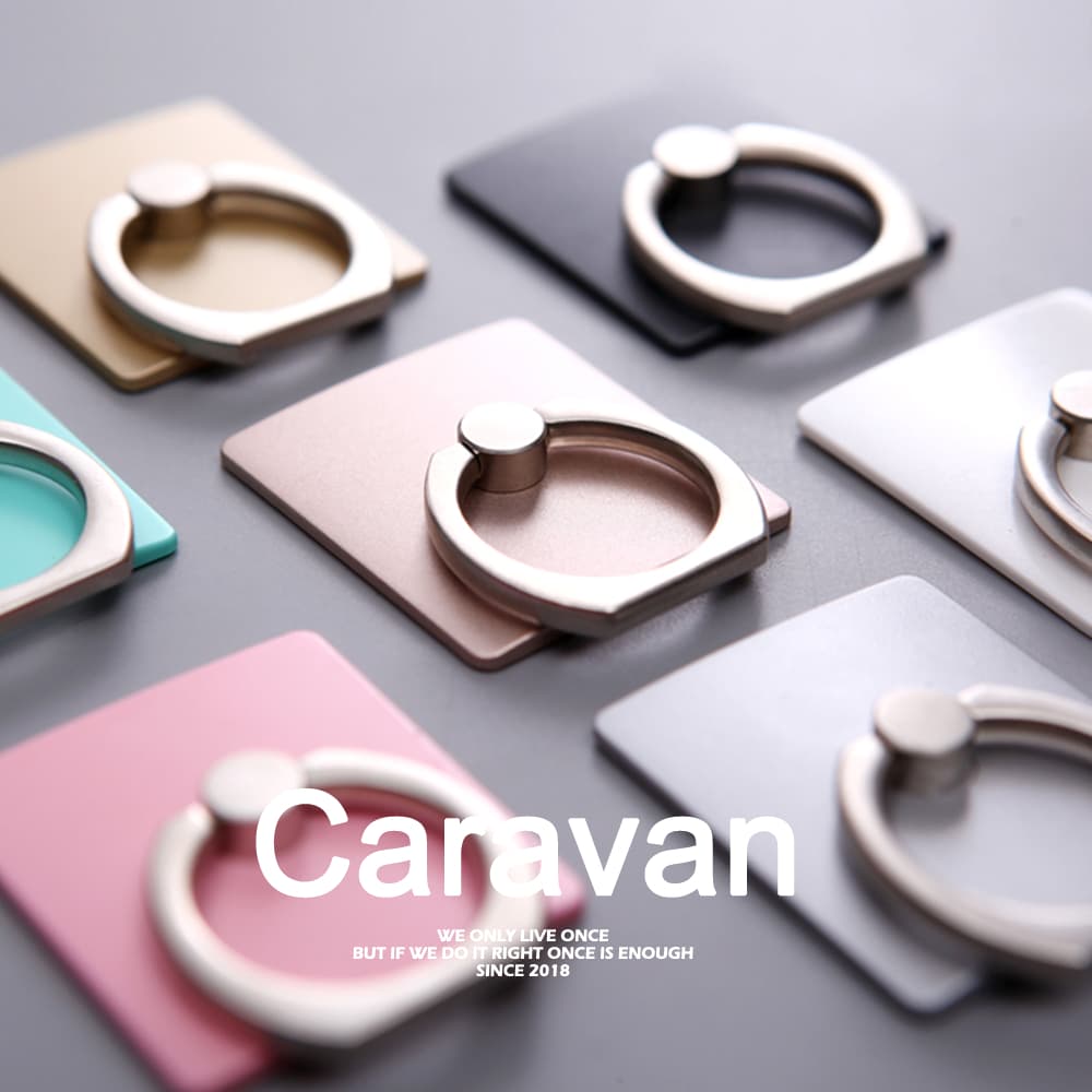 9# Caravan Crew แหวนยึดโทรศัพท์ ทรงสี่เหลี่ยม Square Phone Holder Ring รูปที่ 1