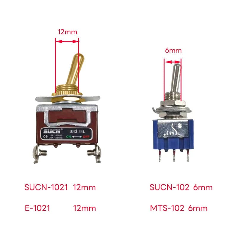 1 ชิ้น สวิตช์โยก สีทอง SUCN-1021 2 ทาง on-off 15A 250V/ สวิตซ์ mts - 102 spdt 6A 125VAC/3A 250VAC switch รูปที่ 2
