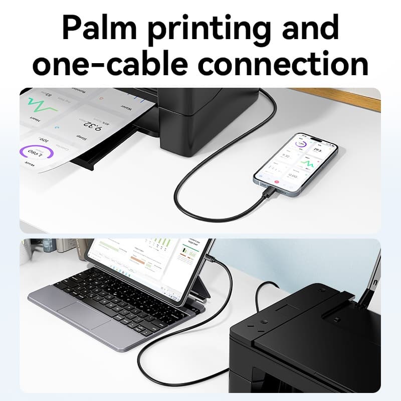 Jasoz สาย Type C ปริ้นเตอร์ Printer Cable USB Printer สาย เครื่องพิมพ์ USB C to Type B 2.0 Cable รูปที่ 4