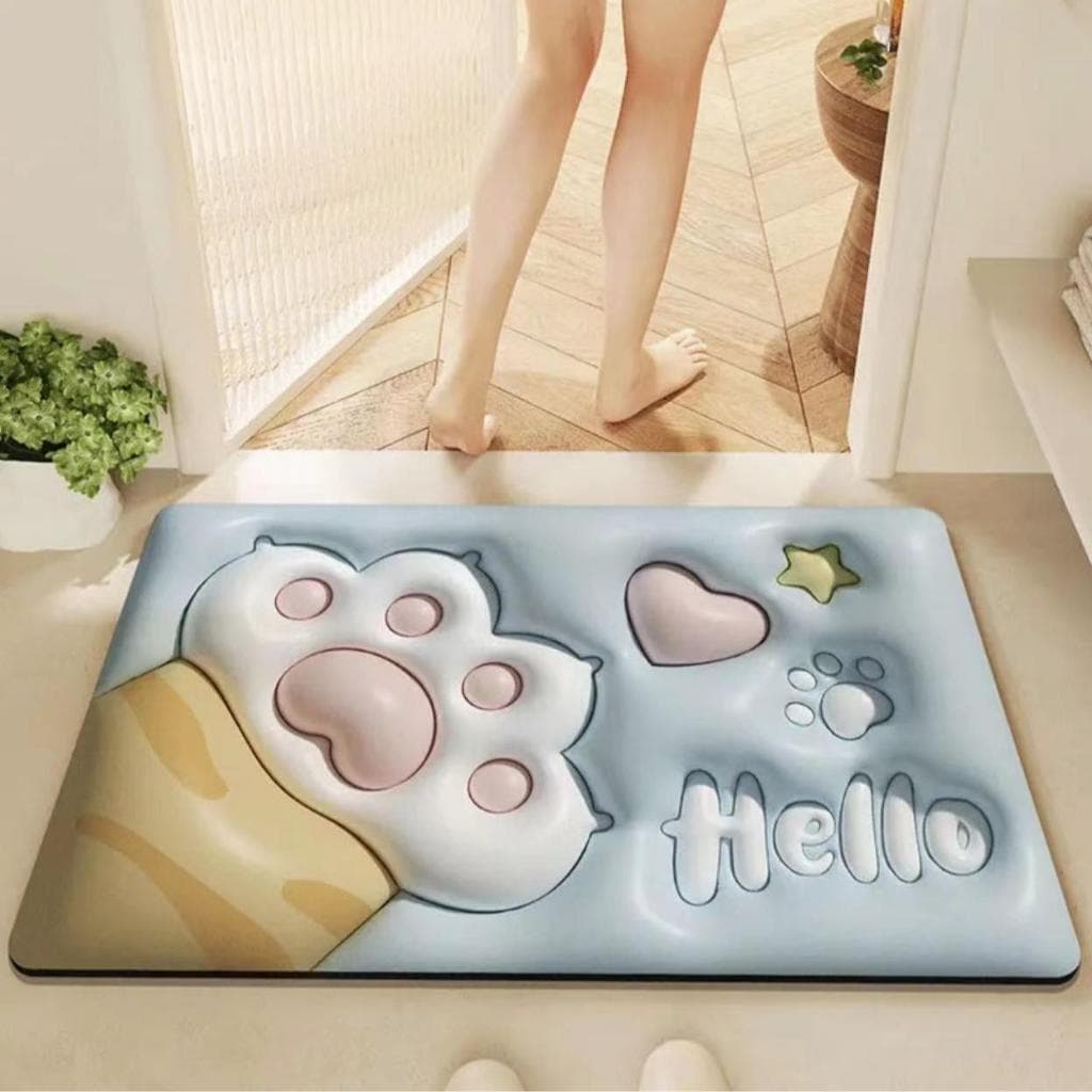 Yifeng Fur พรมเช็ดเท้า ขนาด 40x60cm.ผ้าเช็ดเท้าในครัว รุ่น 1585-1 ลายมิติ รูปที่ 9