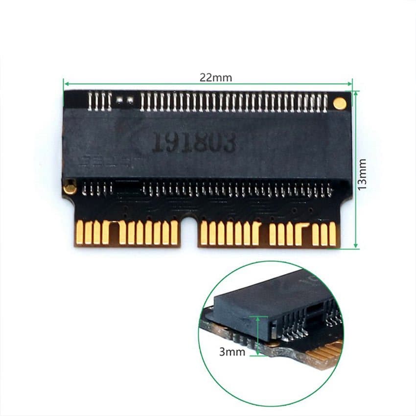 การ์ดอะแดปเตอร์แปลง ตัวแปลง SSD m.2 NVME เหมาะกับMacbook Air/Pro 2013 2014 2015 2016 2017 ร้านอยู่ที่ไทย รูปที่ 6